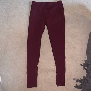 Maroon 90 degree workout leggings